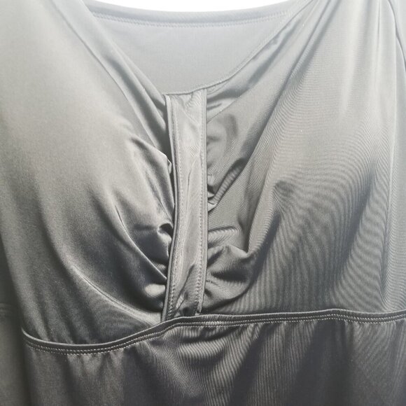 NWT Swimsuits For All Women's Black/Gold One-piece Swimsuit Sz 30 - Picture 3 of 9